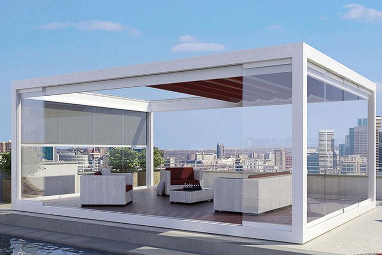 Cubus Lounge Rooftex auf einer Dachterasse in einer Großstadt